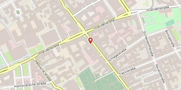 Karte der Umgebung von Chausseestraße 116, 10115 Berlin
