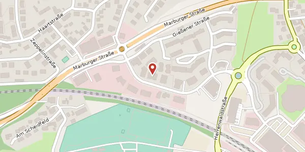 Karte der Umgebung von Wetzlarer Straße 12, 35260 Stadtallendorf