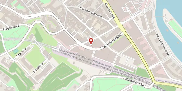 Karte der Umgebung von Holzhofstraße 4, 55116 Mainz