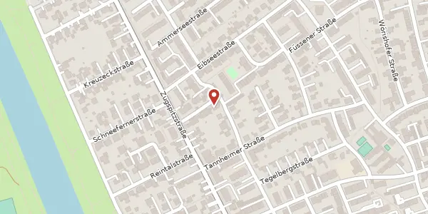 Karte der Umgebung von Kochelseestr. 3, 86163 Augsburg