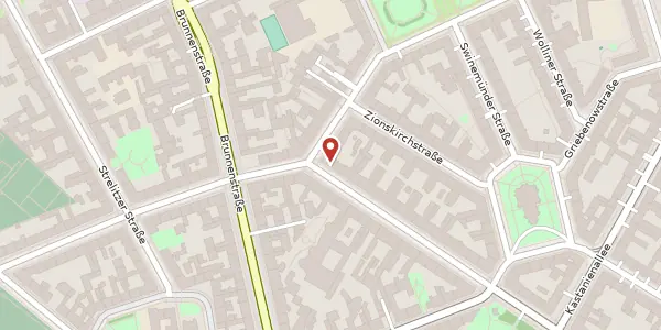 Karte der Umgebung von Fehrbelliner Straße 42 a, 10119 Berlin