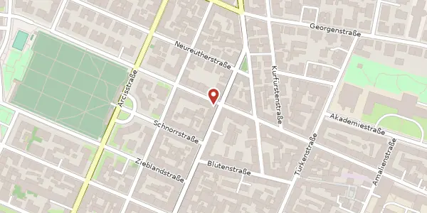 Karte der Umgebung von Adalbertstr. 45, 80799 München