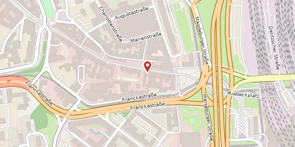 Karte der Umgebung von Leipziger Straße 64, 06108 Halle (Saale)