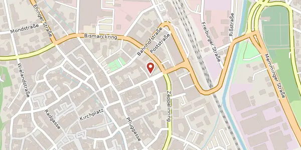 Karte der Umgebung von Ulmer-Tor-Straße 29, 88400 Biberach an der Riß