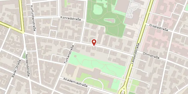 Karte der Umgebung von Georgenstr. 13, 80799 München