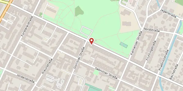 Karte der Umgebung von Bischofsweg 50, 01099 Dresden