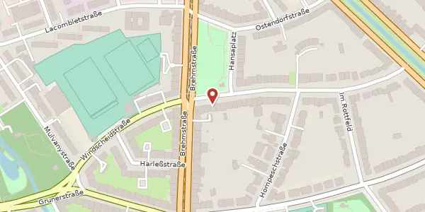 Karte der Umgebung von Sybelstr. 3, 40239 Düsseldorf