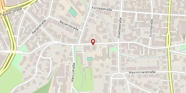 Karte der Umgebung von Lorettostraße 43, 79100 Freiburg im Breisgau