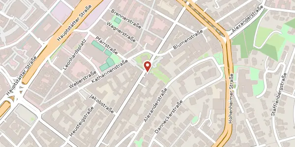 Karte der Umgebung von Olgastraße 57 a, 70182 Stuttgart