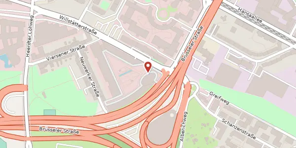 Karte der Umgebung von Ferdinand-Braun-Platz 1, 40549 Düsseldorf