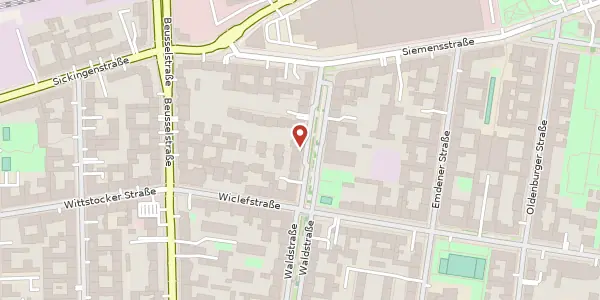 Karte der Umgebung von Waldstraße 37, 10551 Berlin