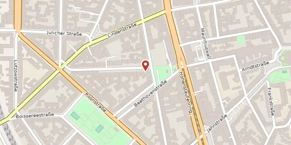 Karte der Umgebung von Mozartstr. 1, 50674 Köln