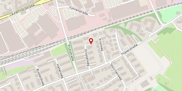 Karte der Umgebung von Drosselweg 28, 90480 Nürnberg