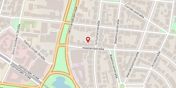 Karte der Umgebung von Westendstr. 98, 60325 Frankfurt