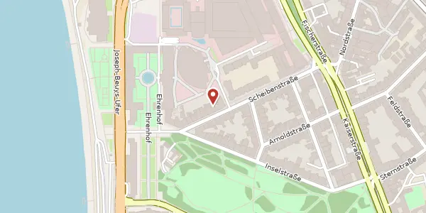 Karte der Umgebung von Scheibenstr. 45, 40479 Düsseldorf