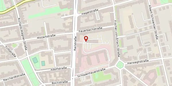 Karte der Umgebung von Reilstr. 128, 06114 Halle (Saale)