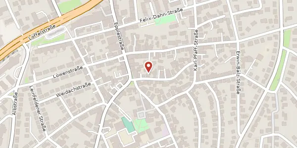 Karte der Umgebung von Mittlere Straße 9, 70597 Stuttgart