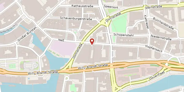 Karte der Umgebung von Große Reichenstraße 27, 20457 Hamburg
