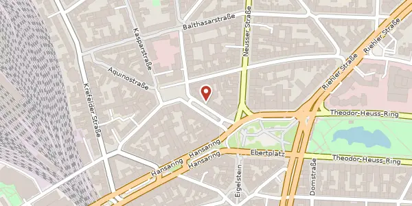 Karte der Umgebung von Sudermanstr. 10, 50670 Köln