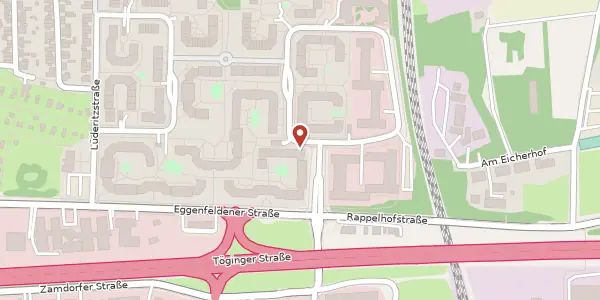 Karte der Umgebung von Stefan-George-Ring 66, 81929 München