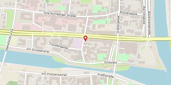 Karte der Umgebung von Steinweg 20, 93059 Regensburg