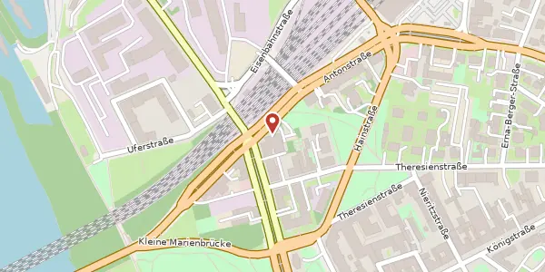 Karte der Umgebung von Antonstraße 39, 01097 Dresden