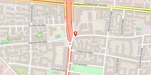 Karte der Umgebung von Westendstr. 121, 80339 München