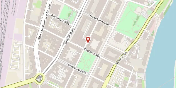 Karte der Umgebung von Leibnizstraße 42, 39104 Magdeburg