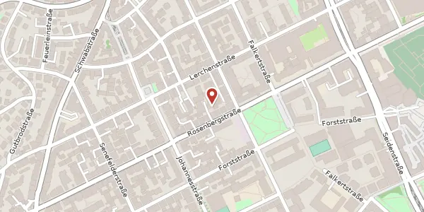 Karte der Umgebung von Rosenbergstraße 50/1, 70176 Stuttgart