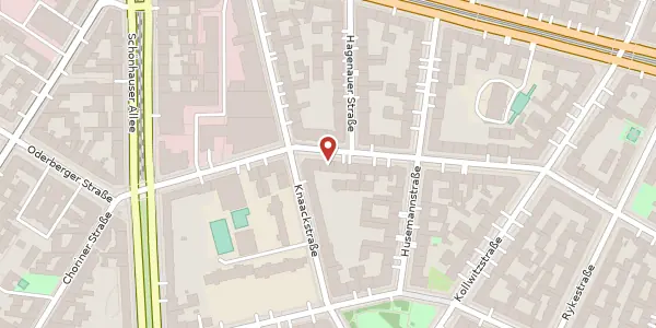 Karte der Umgebung von Sredzkistraße 22, 10435 Berlin