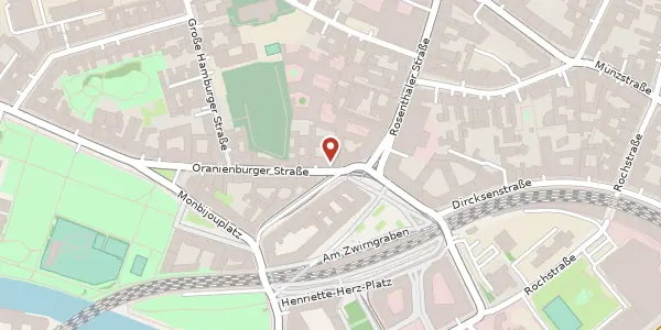 Karte der Umgebung von Oranienburger Straße 1-3, 10178 Berlin