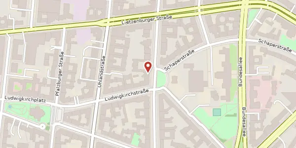 Karte der Umgebung von Fasanenstraße 39, 10719 Berlin