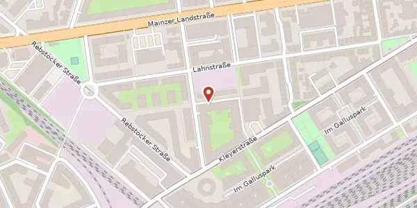 Karte der Umgebung von Krifteler Str. 10, 60326 Frankfurt
