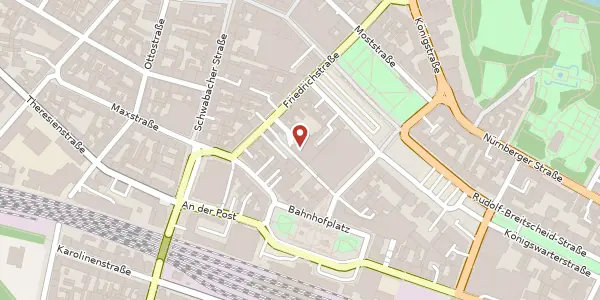 Karte der Umgebung von Friedrichstr. 13-15, 90762 Fürth
