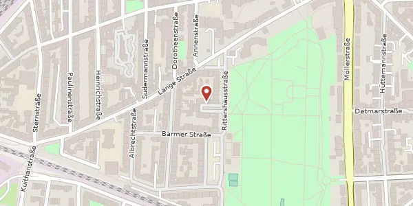 Karte der Umgebung von Rittershausstr. 17, 44137 Dortmund