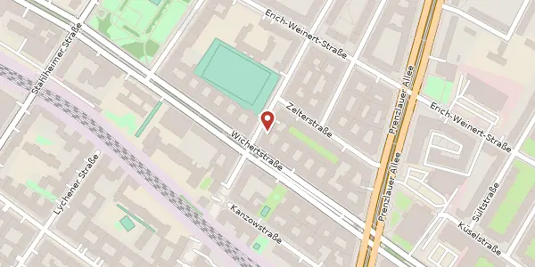 Karte der Umgebung von Dunckerstraße 30, 10439 Berlin