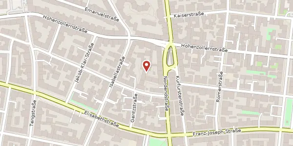 Karte der Umgebung von Nordendstr. 57, 80801 München