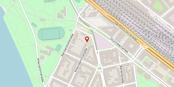 Karte der Umgebung von Rheindammstraße 10, 68163 Mannheim