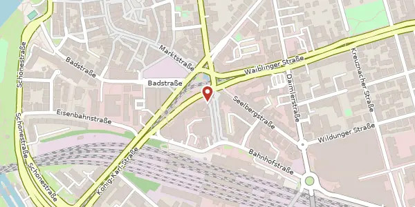 Karte der Umgebung von Bahnhofstraße 8, 70372 Stuttgart