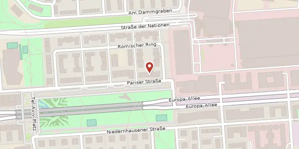 Karte der Umgebung von Pariser Str. 2, 60486 Frankfurt