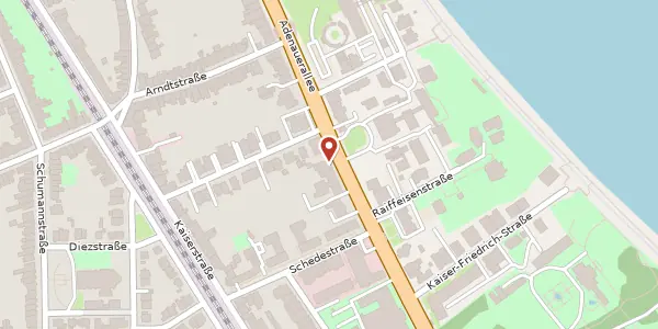 Karte der Umgebung von Adenauerallee 132a, 53113 Bonn