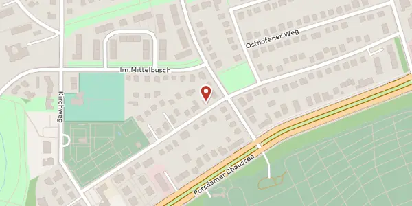 Karte der Umgebung von Pfeddersheimer Weg 42, 14129 Berlin