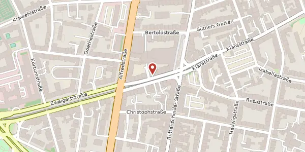 Karte der Umgebung von Zweigertstr. 12, 45130 Essen