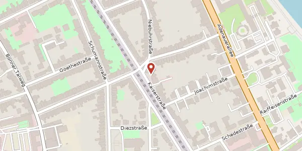 Karte der Umgebung von Kaiserstr. 139 - 141, 53113 Bonn