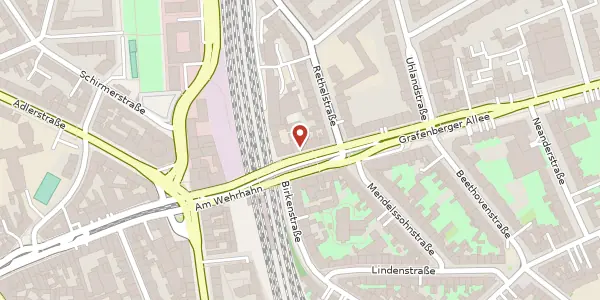 Karte der Umgebung von Grafenberger Allee 32, 40237 Düsseldorf