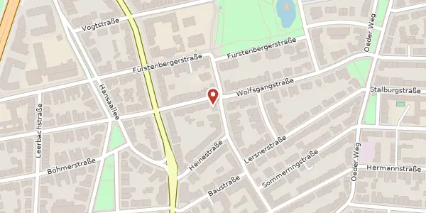Karte der Umgebung von Hammanstr. 5, 60322 Frankfurt