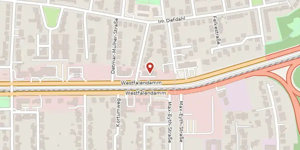Karte der Umgebung von Westfalendamm 284, 44141 Dortmund