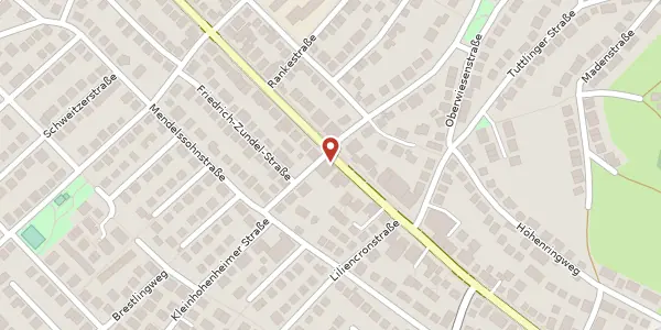 Karte der Umgebung von Kirchheimer Straße 60, 70619 Stuttgart
