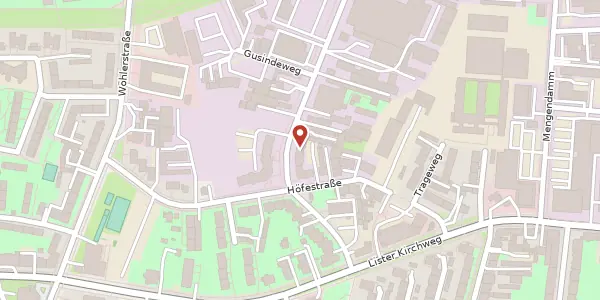 Karte der Umgebung von Lister Damm 1, 30163 Hannover
