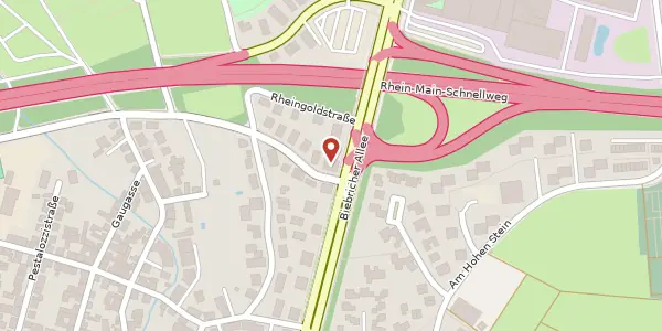 Karte der Umgebung von Biebricher Allee 163, 65203 Wiesbaden